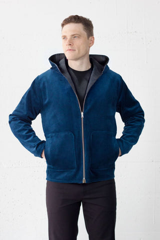 Reversible Jacket Marine Cord/Ash