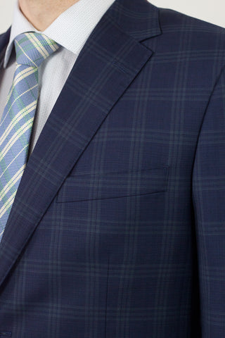 JB Suit Navy and Sage Check