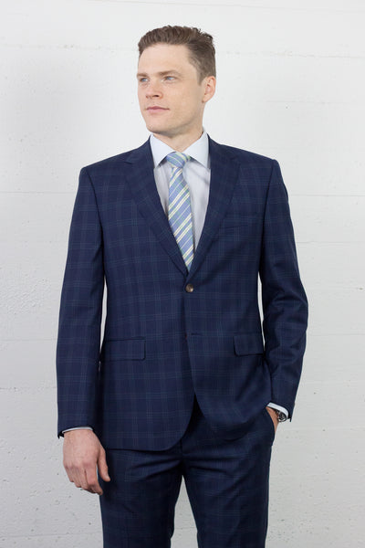 JB Suit Navy and Sage Check