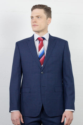 GIB Suit Indigo Chalk Stripe