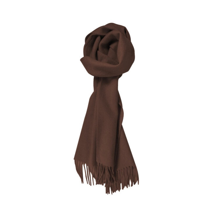 Scarf Lambswool Plain Milk Chocolate