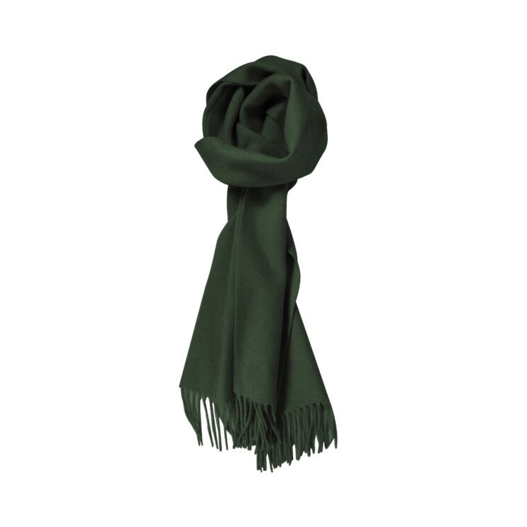 Scarf Lambswool Plain Forest Green