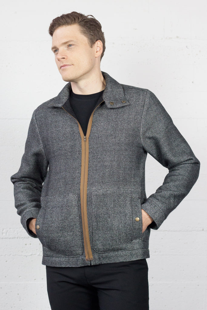 The Duke Jacket Charcoal Twill