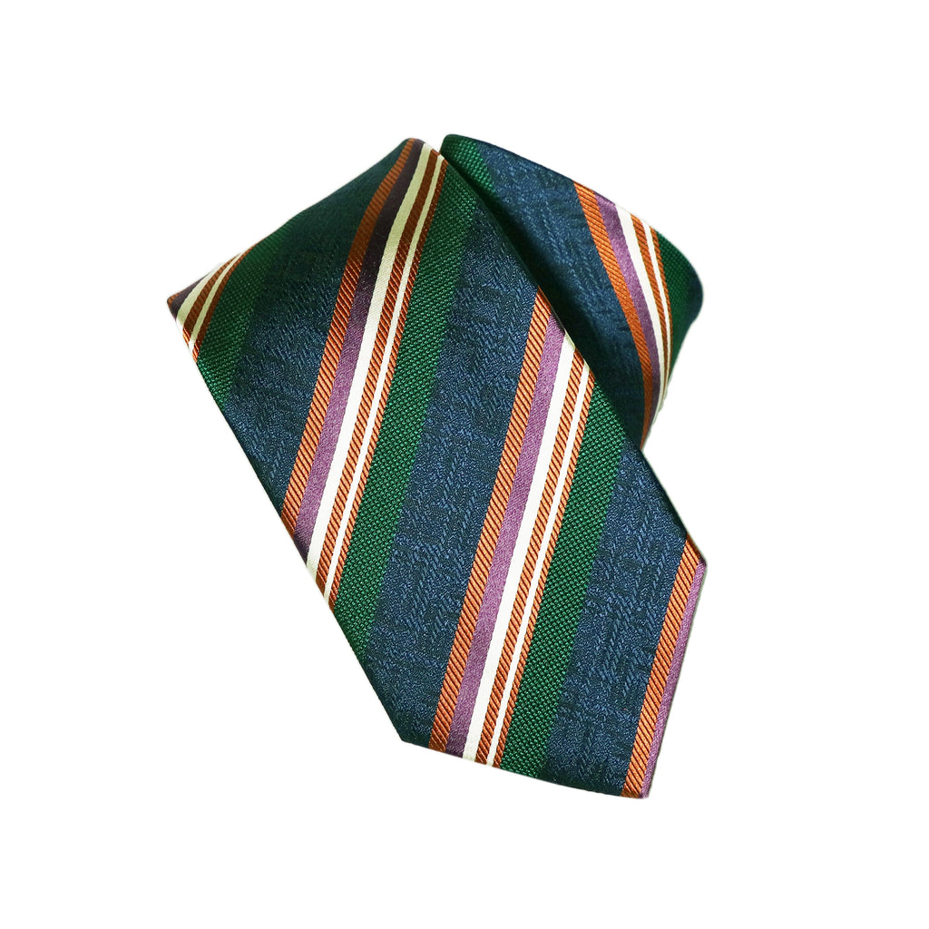 Tie Monti Castello Variegated Textured Stripe