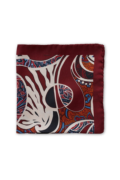 CAM Kerchief Wine Paisley